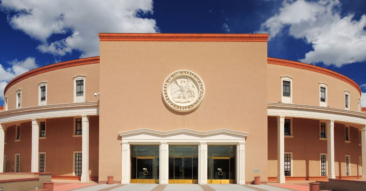 Photo of the New Mexico State Legislature building, known as The Roundhouse